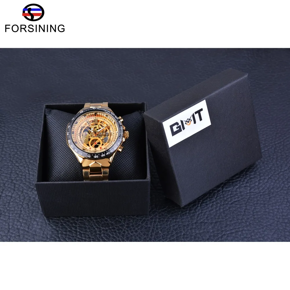 Часы наручные Forsining Мужские автоматические стильные открытые спортивные