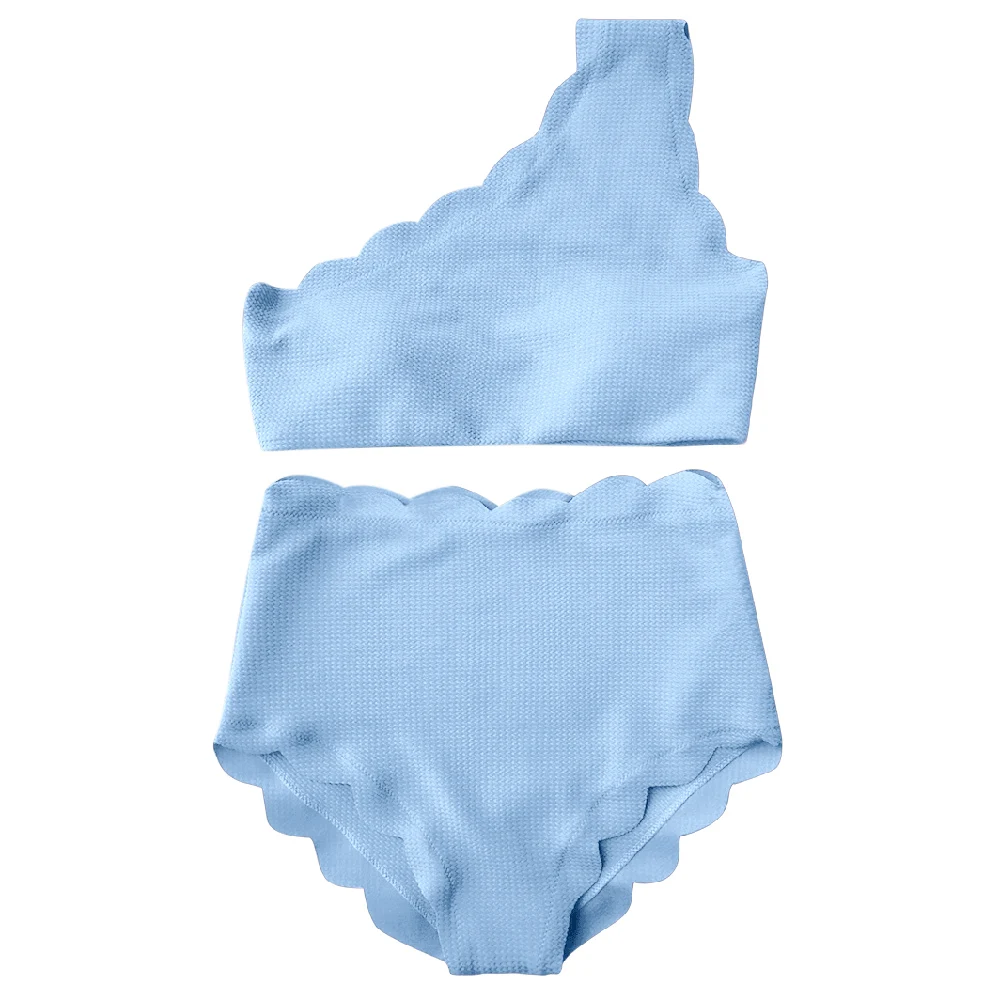 ZAFUL бикини на одно плечо волнистый 2018 женский купальник Maillot De Bain Femme сексуальный