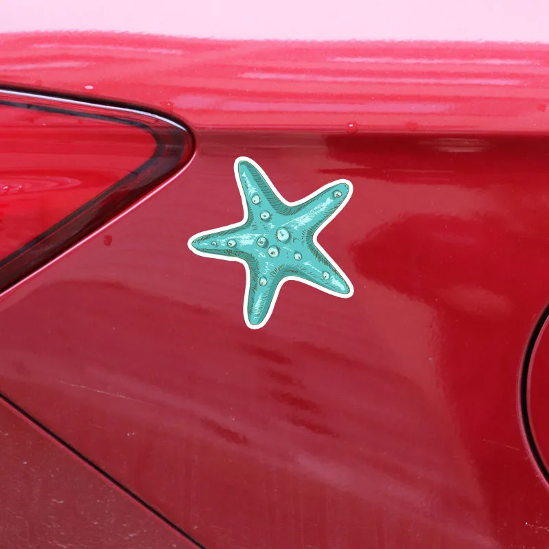 

YJZT 15.5CM*16CM Funny Starfish PVC Waterproof High-quality Decal Car Sticker 5-0327