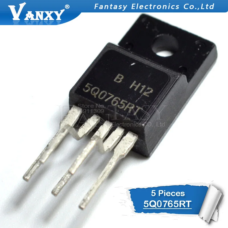 

ТРАНЗИСТОР 5 шт. 5Q0765RT TO-220F 5Q0765R TO220F-6 5Q0765 KA5Q0765RTH KA5Q0765RT