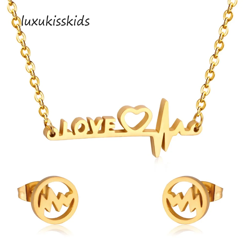 LUXUKISSKIDS кулон ожерелья круглые серьги наборы для женщин оригинальный комплект