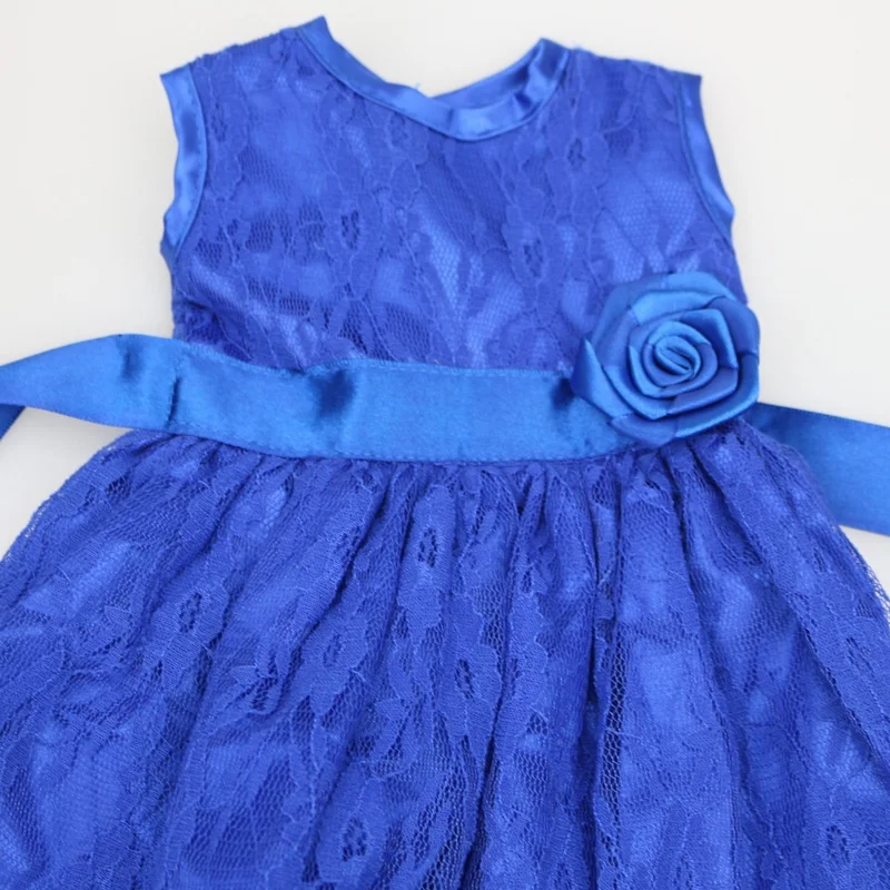 Модная синяя вечерняя одежда ручной работы для 18-дюймовых кукол и аксессуары