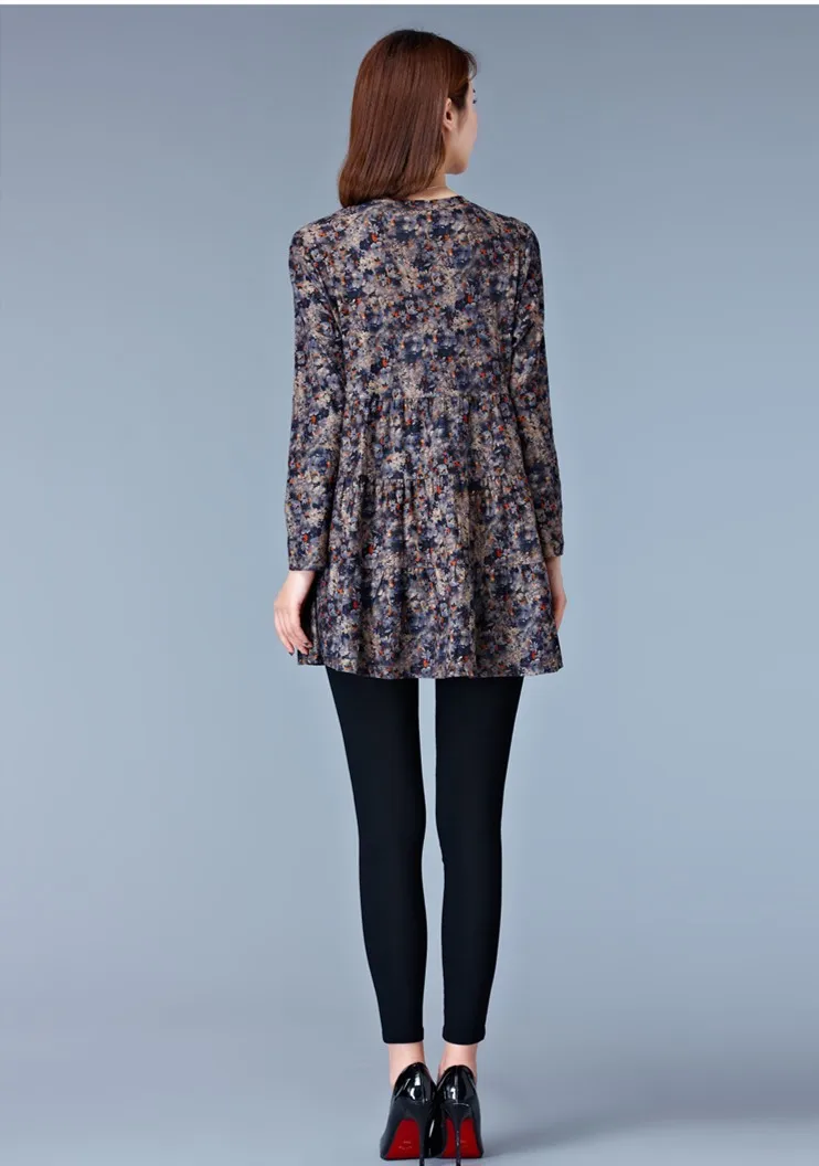 2019 New Spring Garment Large Size Medium and Long Shredded Flower | Женская одежда