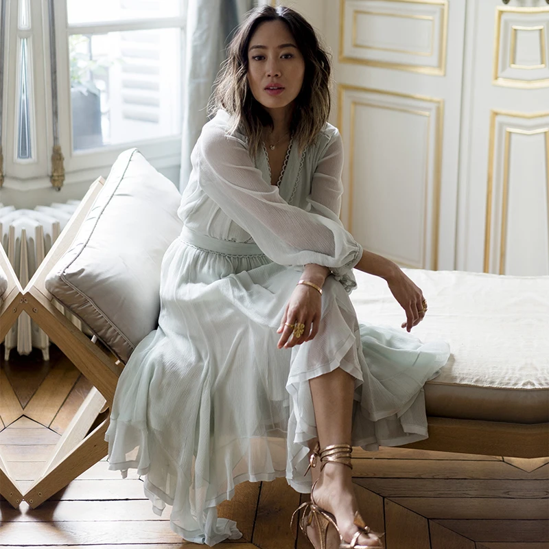 Женское винтажное платье с v-образным вырезом асимметричное миди