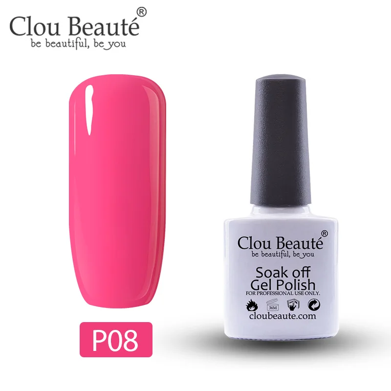 Гель-лак для ногтей Clou Beaute телесного розового и красного цвета, 10 мл, 55 цветов, Полупостоянный УФ-лак, Гель-лак для ногтей, впитывающий Гель-лак для ногтей - Цвет: P08