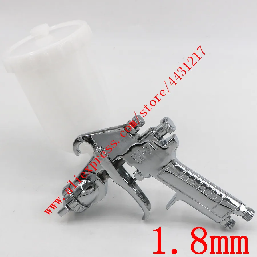 Plastic Tank 1.8mm Япония HVLP W71 ручной W-71 пистолет-распылитель ручка Краски пистолет 400 мл 0,8/1,0/1,3/1,5/1,8 мм Укороченное пальто пистолет мебель Краски ing Краски пистолет - Цвет: Plastic Tank 1.8mm