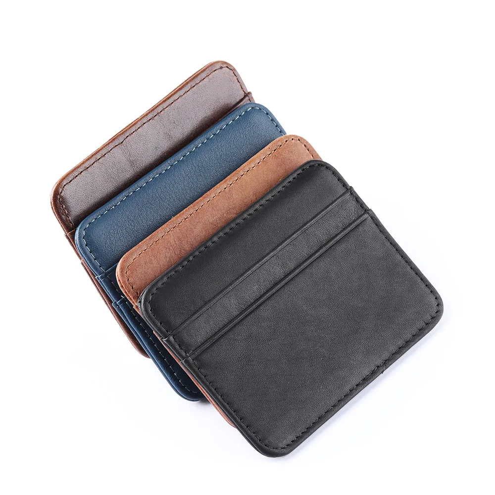 Мужской RFID блокирующий кредитный держатель для карт из искусственной кожи