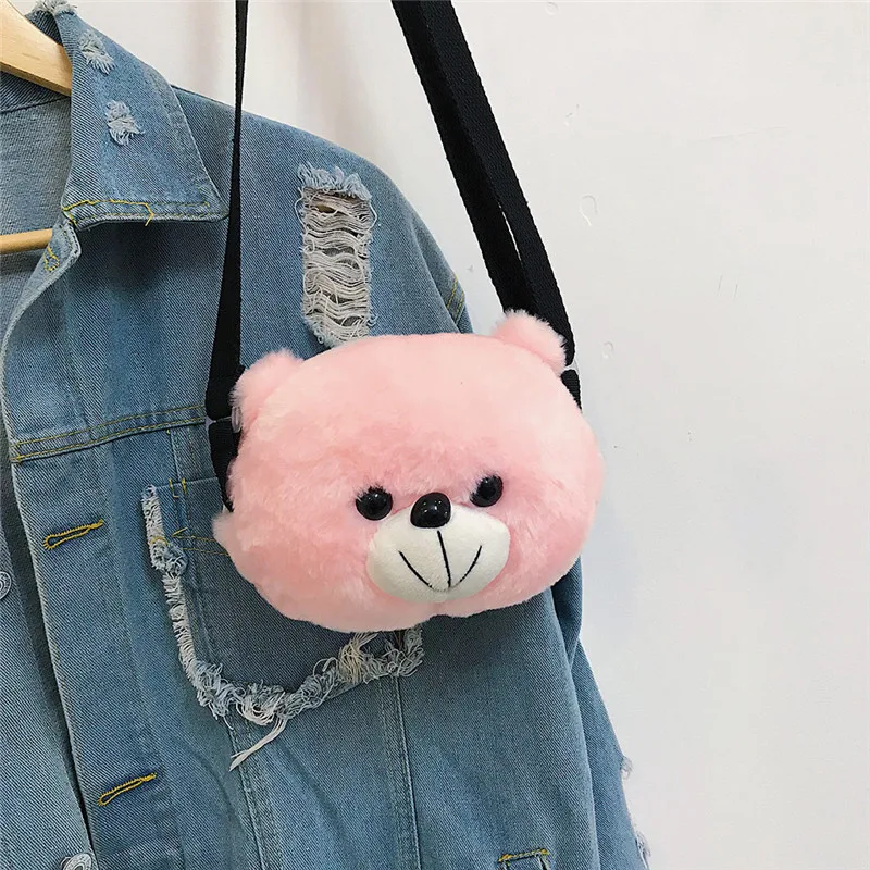 Новая женская голова милого медвежонка сумки на плечо модные студенческие