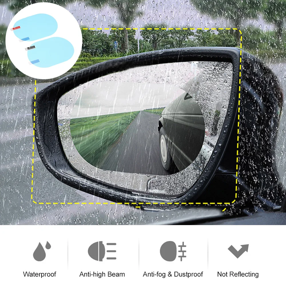 

2 шт. Автомобильная Водонепроницаемая защитная пленка автомобильная непромокаемая пленка для зеркал заднего вида противотуманная пленка автомобильные аксессуары