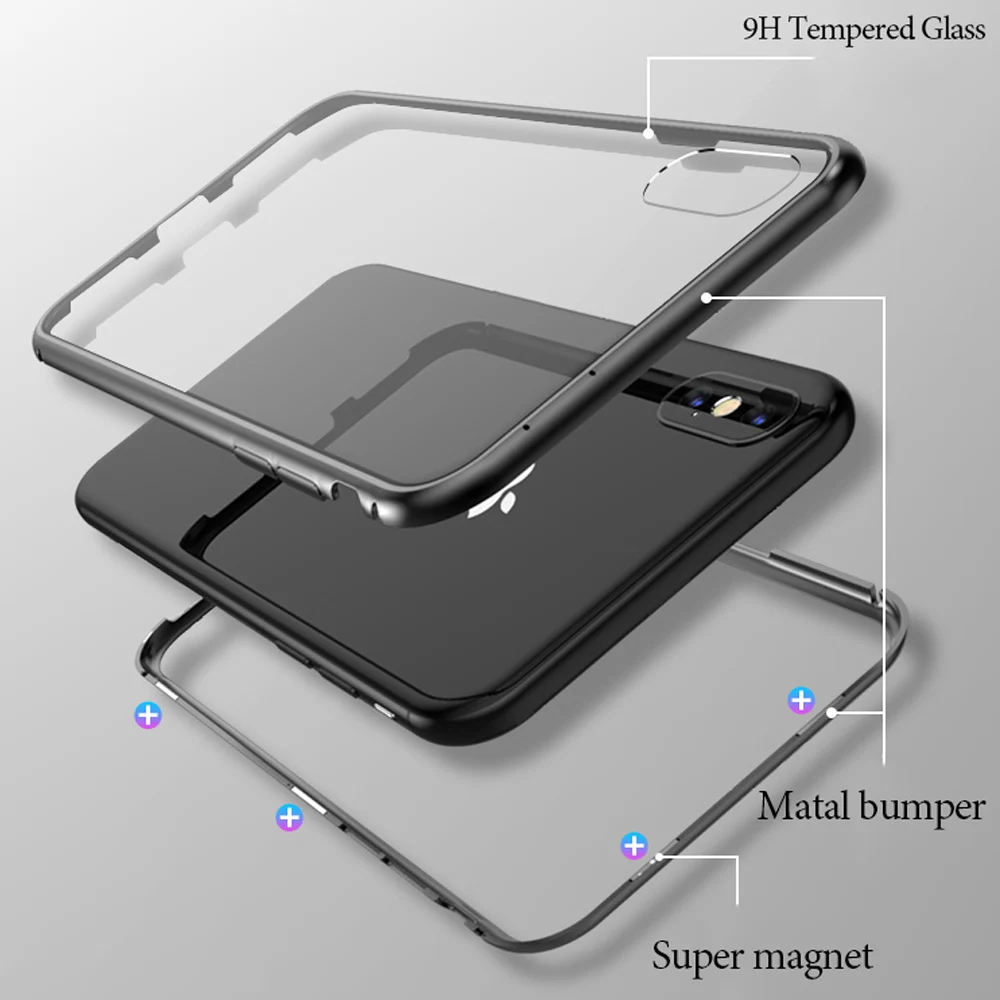 CASEIER Магнитный адсорбционный чехол для телефона iPhone X XS MAX XR 7 8 6s Роскошная