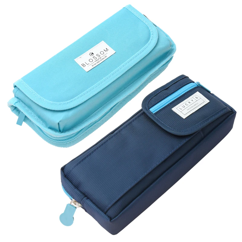 

Creative canvas pencil bag large capacity male and female students multifunctional pencil case pencil box gifts school supplies