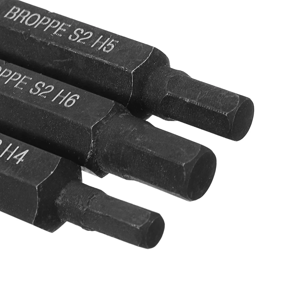 BROPPE 3 шт. H4 H5 H6 шестиугольник воздействие магнитного S2 насадки отверток 8 мм