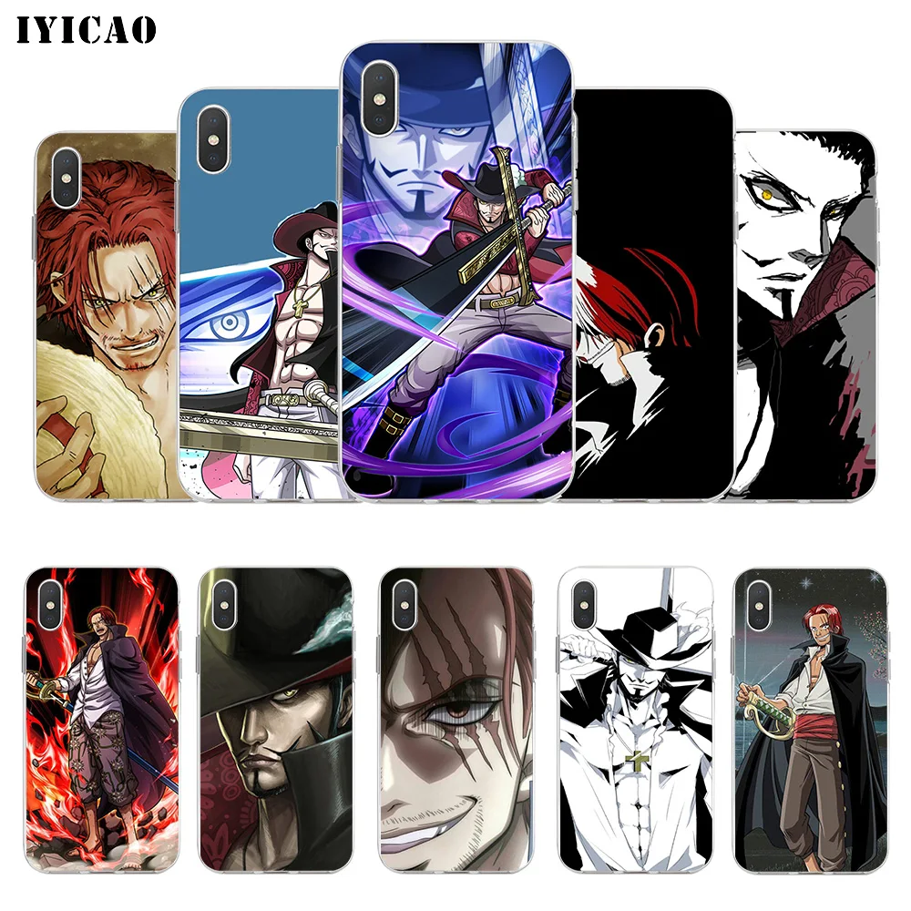 IYICAO Mihawk shanks Цельный Мягкий силиконовый чехол для телефона iPhone X XR XS MAX 6 6s 7 8 Plus 5 5S SE
