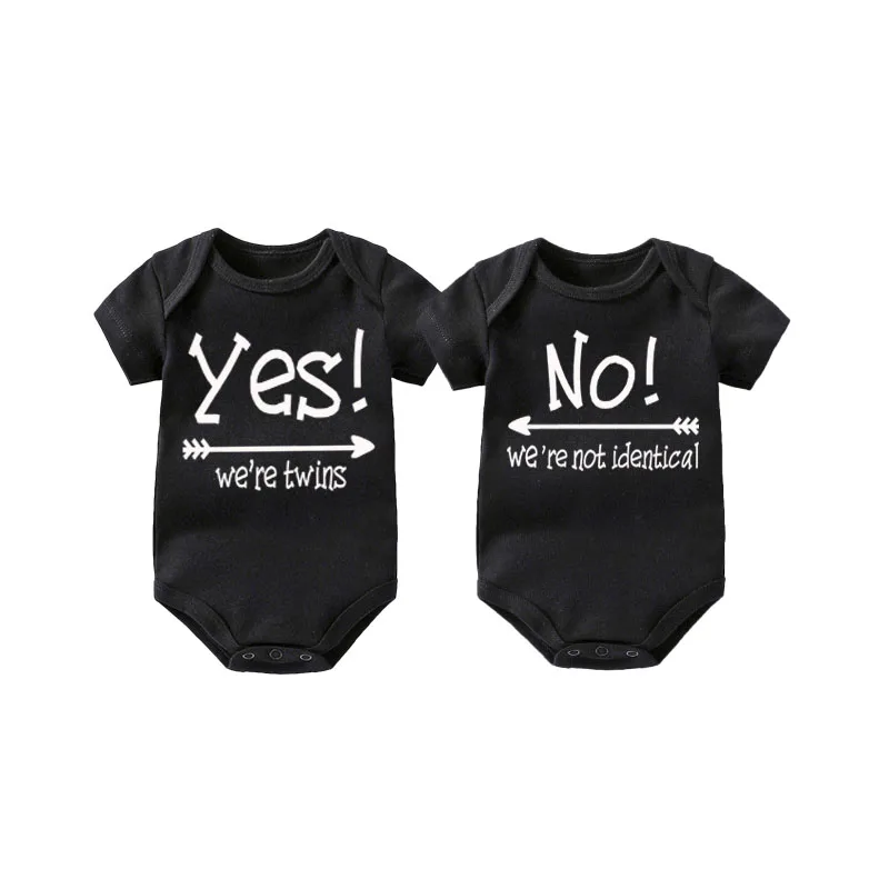 Culbutomind/комплект из 2 одинаковых боди для малышей одежда близнецов да! Мы близнецы