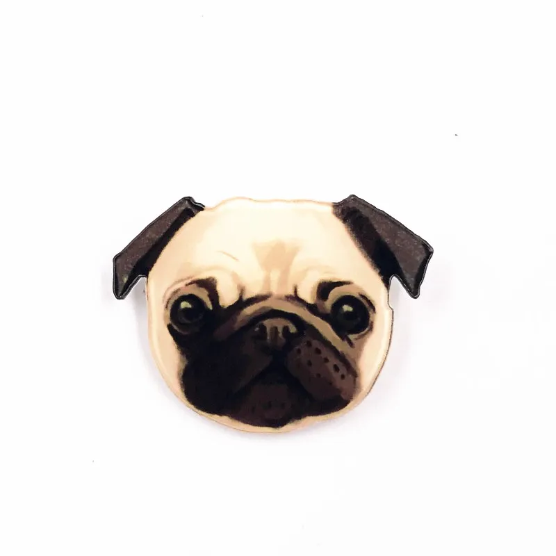 1Pcs Animal Dog Panda Cartoon Pins and Brooches for Women Men Lapel Pin Backpack Bags Badges Kids Gifts Custom Button Badges - Цвет: Серый цвет с красноватым отливом