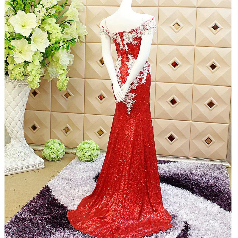 AOLANES Robe De Soiree кружевное длинное сексуальное вечернее платье с бусинами и