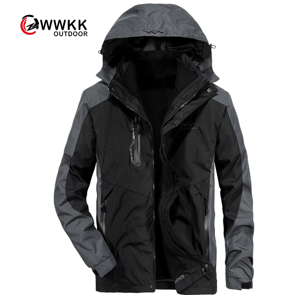 Утолщенный костюм из двух предметов три в одном Водонепроницаемая дышащая