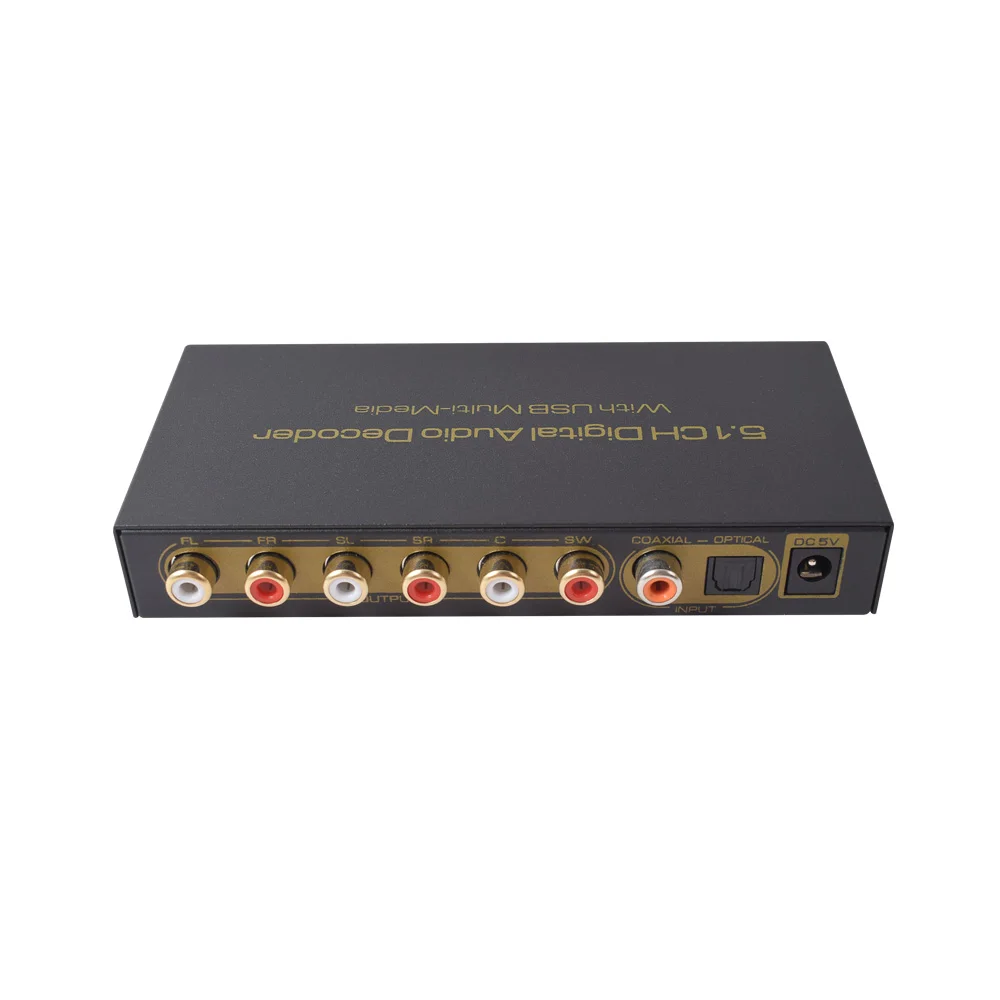 Цифровой аудио декодер с USB Мультимедиа DTS AC3 цифровой SPDIF Toslink/коаксиальный до 5.1ch