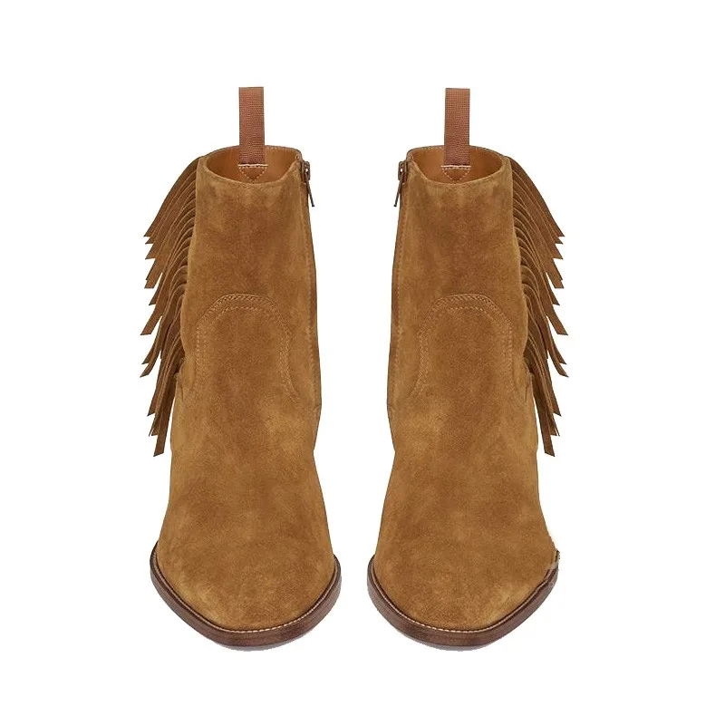 Мужские зимние ботинки челси с кисточками брендовые роскошные из натуральной