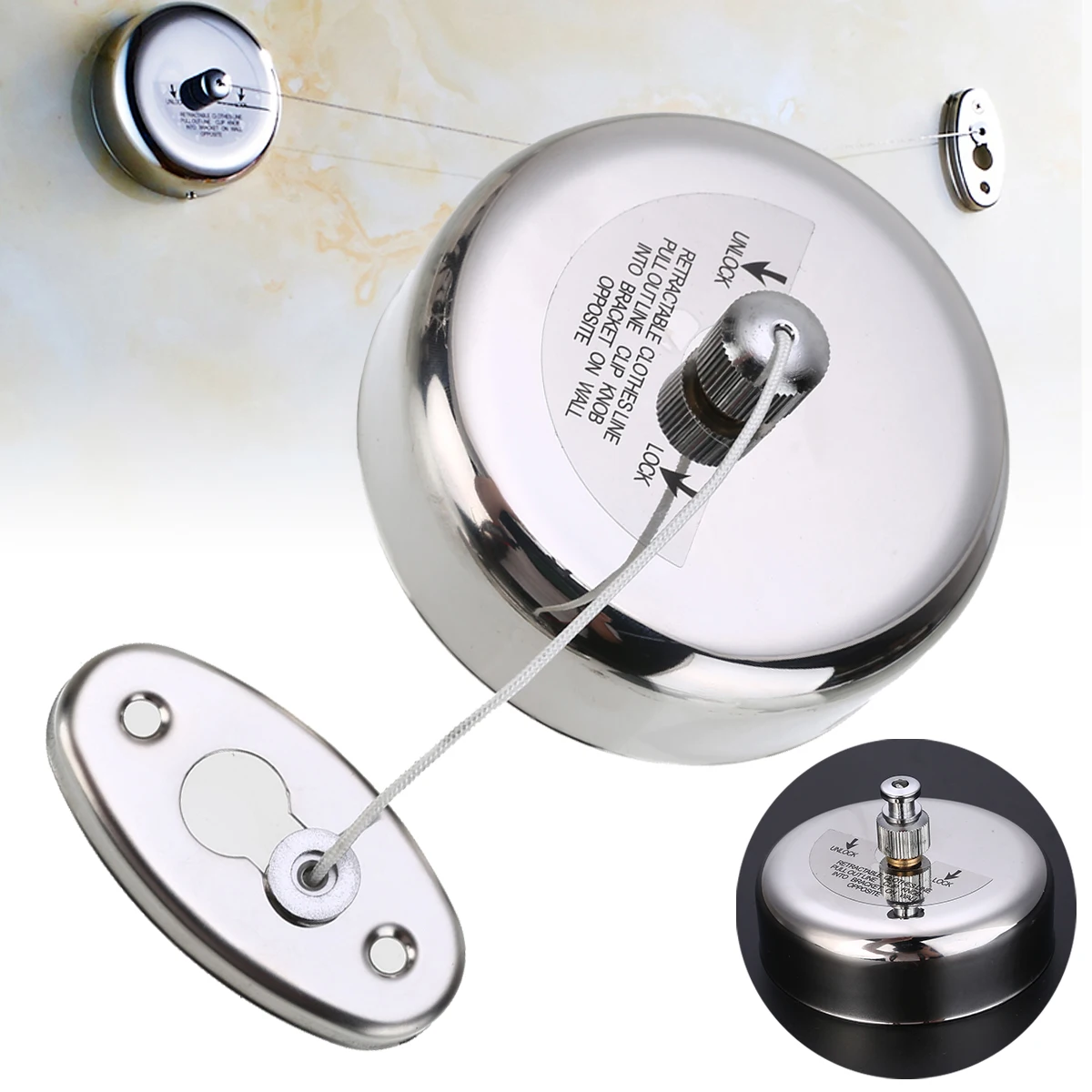 Выдвижная сушилка для белья из нержавеющей стали 2 5 м настенная вешалка сушки