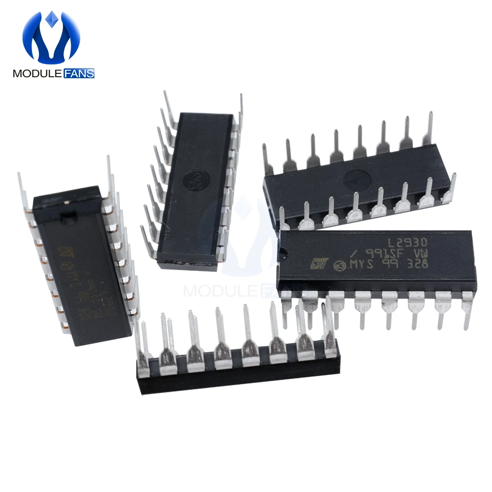 10 шт. драйвер двигателя L293 L293D IC чип привода PAR PusH Pull 4-канальный модуль DIP DIP16 DIP-16 |