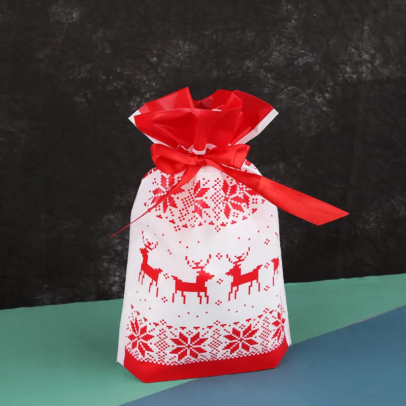 Red Elk LBSISI жизнь 50/100 шт мешки для печенья, конфет Рождественский подарок сумки закуски с нугой и PE Пластик сумка-кисет День рождения свадьба - Цвет: Red Elk