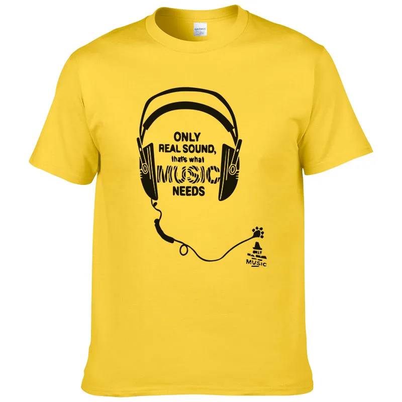 2018 Summer Men T Shirts Fashion 2017 Headset Music Printed Casual Shirt Brand T-shirt Cotton Cool Tees Tops Homme | Мужская одежда