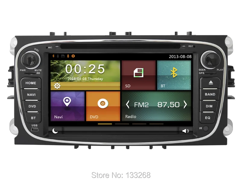Оптовая продажа! Два Din 7 дюймов Автомобильный dvd-плеер для FORD/Focus/S-MAX/Mondeo/C-MAX/Galaxy Wifi