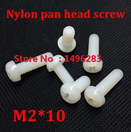 

500pcs/lot M2*10 White Nylon Pan Head Socket Screw Metric Threaded Machine Screw / Bolt