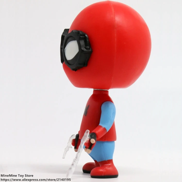 DISNEY Marvel Мстители Человек паук Тони Старк милая 10 см версия Q фигурка аниме