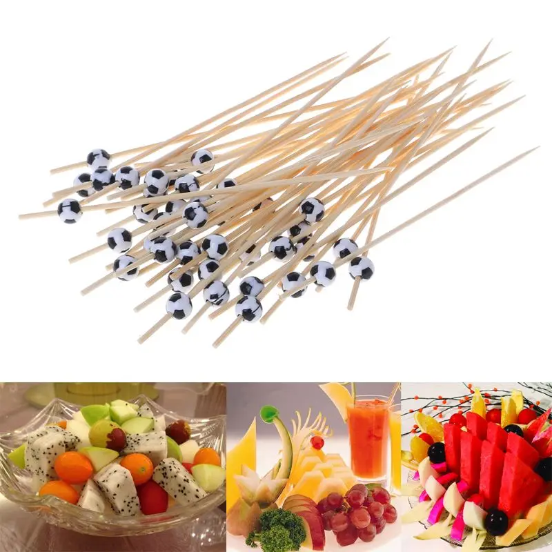 100 шт еда зубочистки буфет вилка для фруктового салата торт Маффин палочки