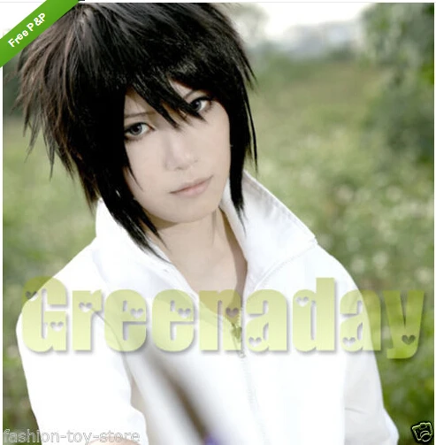 Косплей учиха черный короткий прямой аниме парик колючие|wig cover|wig beyoncewig dyes |