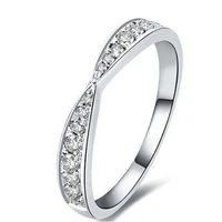 solid platinum 950 wedding band ring luxury white gold engagement jewelry splendid female band ring