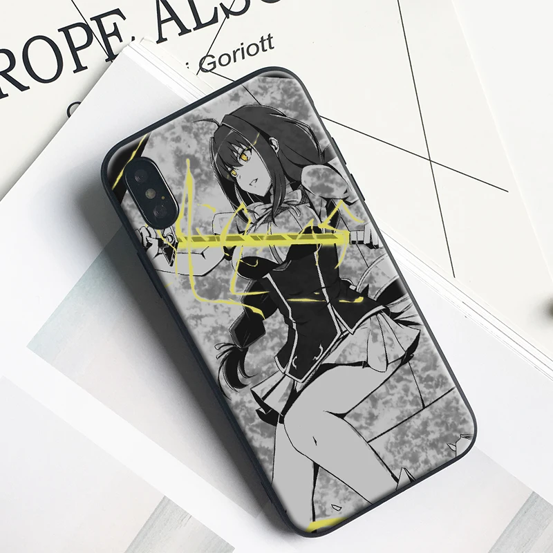 Touka Toudou Rakudai аниме закаленное стекло Мягкий силиконовый чехол для телефона iPhone 5 5S