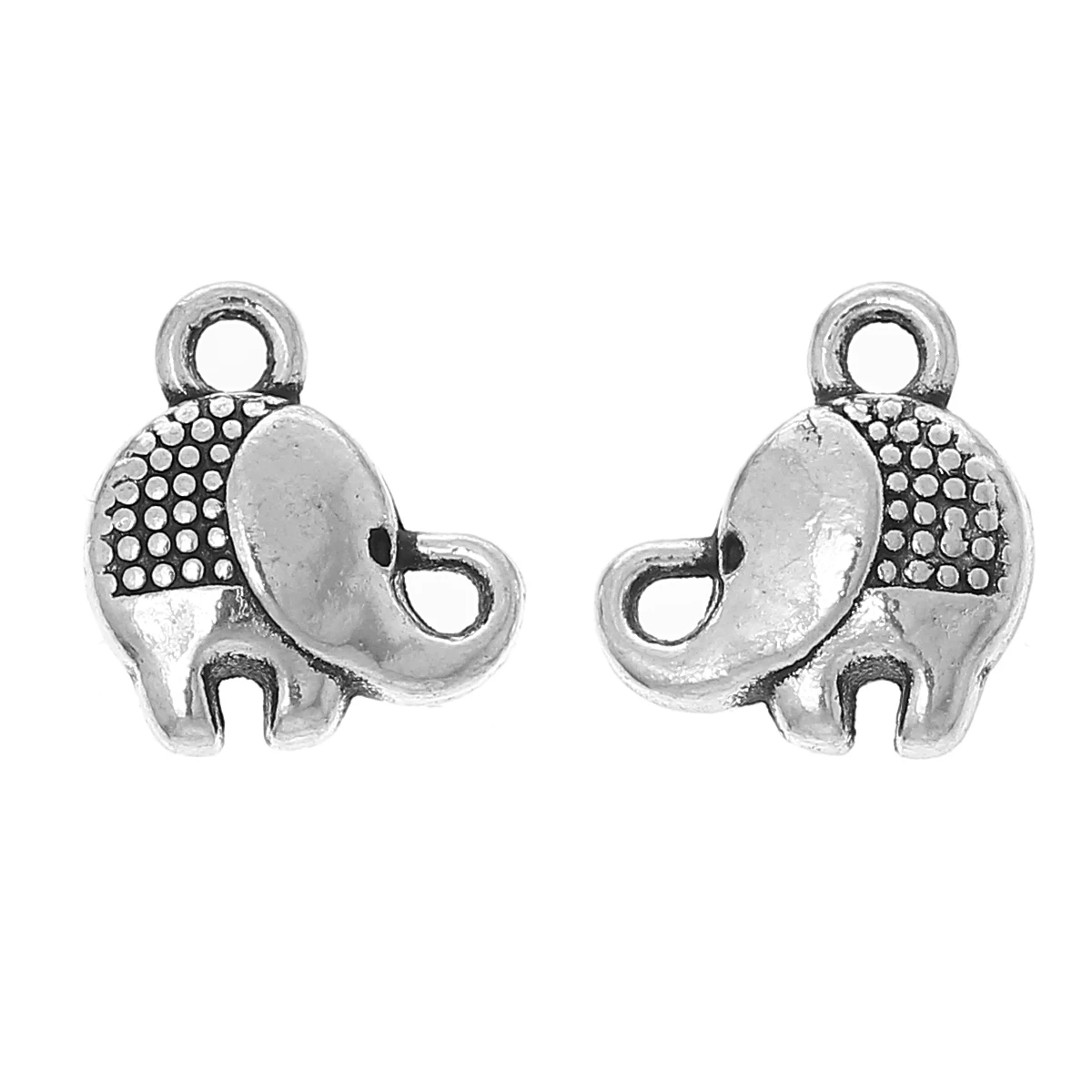 DoreenBeads подвески из металлического сплава в виде слона античные серебристые 13 мм