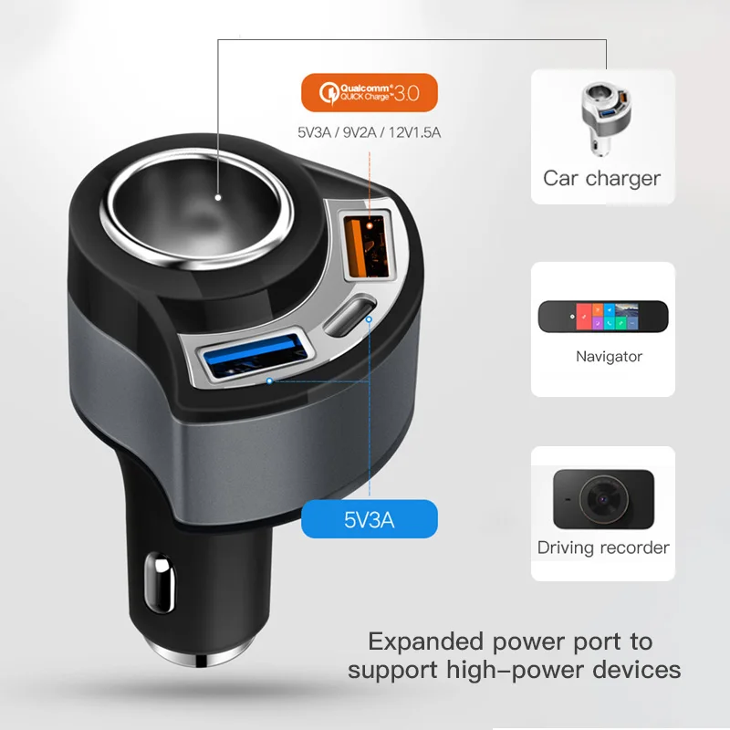 HKHUIBANG usb зарядное устройство QC 3 0 Автомобильное адаптер разъем type c для iPhone /Samsung