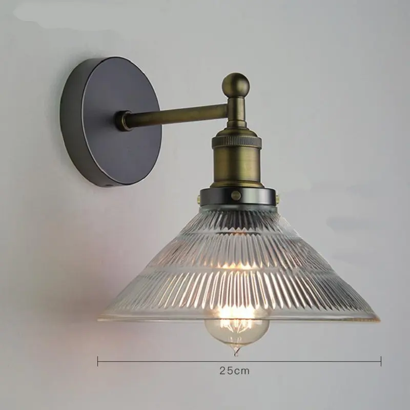 Винтажный стеклянный настенный светильник современный прикроватный reatauant в