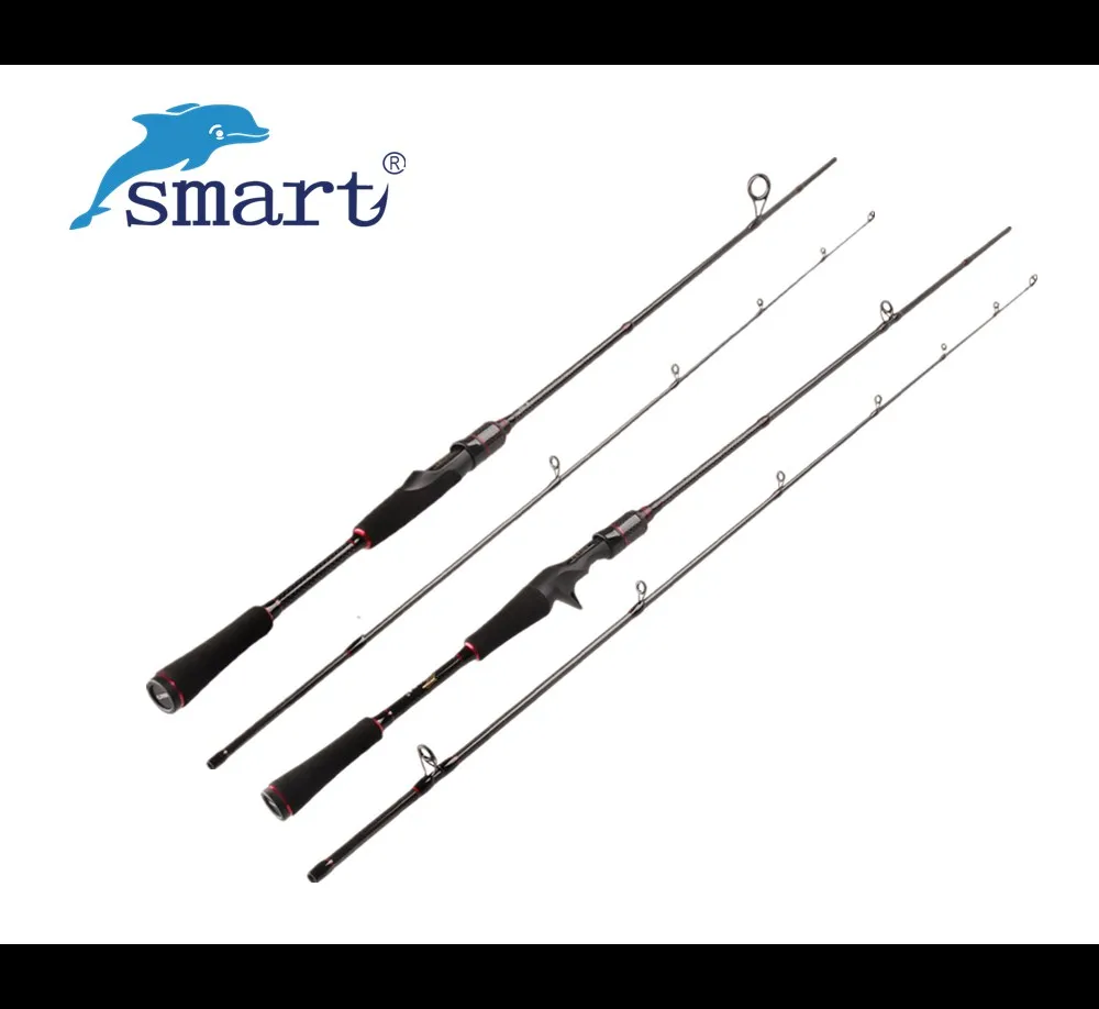 Smart 1,8 м 2,1 м Спиннинг/Литье удочка 2 секции м Мощность приманки Вес 7-25 г углеродное волокно Приманка Удочка для ловли карпа Pesca