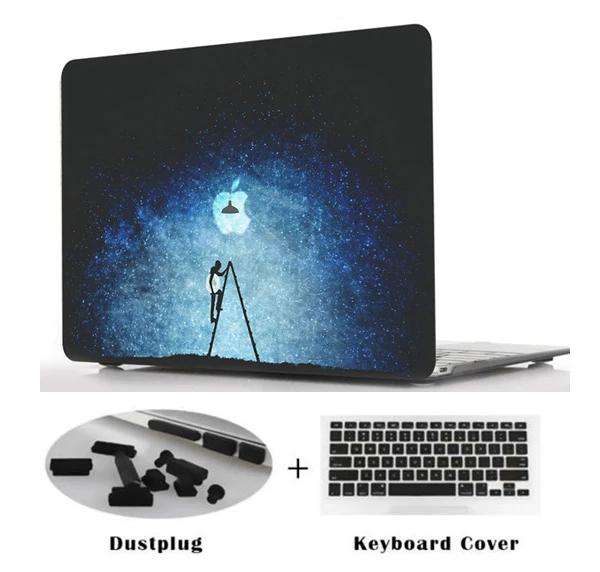 Жесткий чехол с принтом для клавиатуры + Пылезащитная заглушка Apple Macbook новая