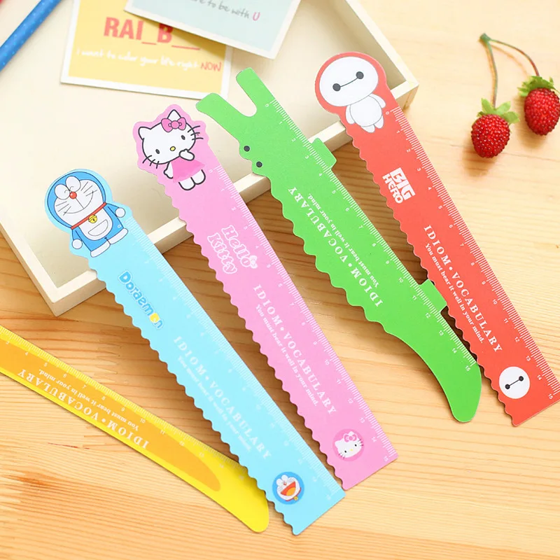1 PCS 15CM Magnetic Ruler Cartoon Animals My Neighbor Totoro Learning Office Bending Magnet Tool Promotional Stationery | Канцтовары для