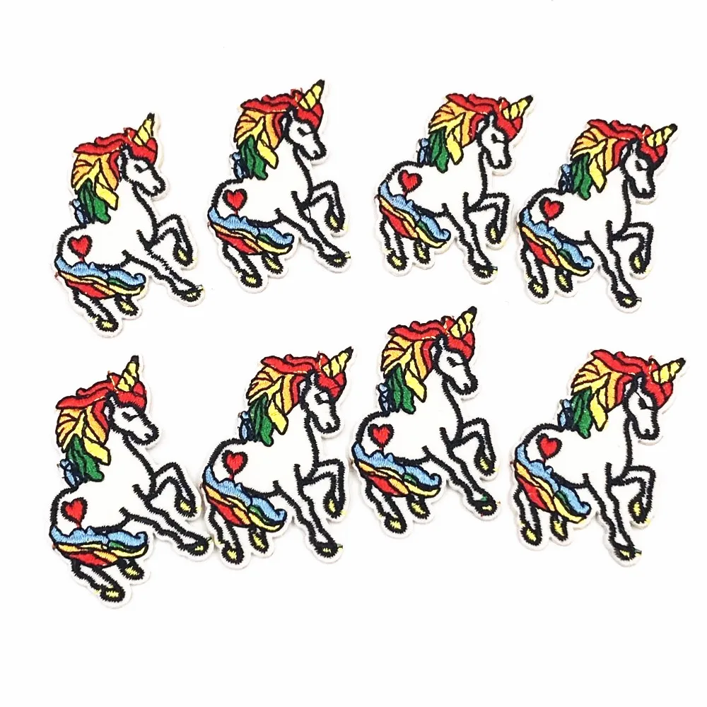 10 шт Красочные лошадиные утюжки на шитье вышитой аппликацией патч для одежды