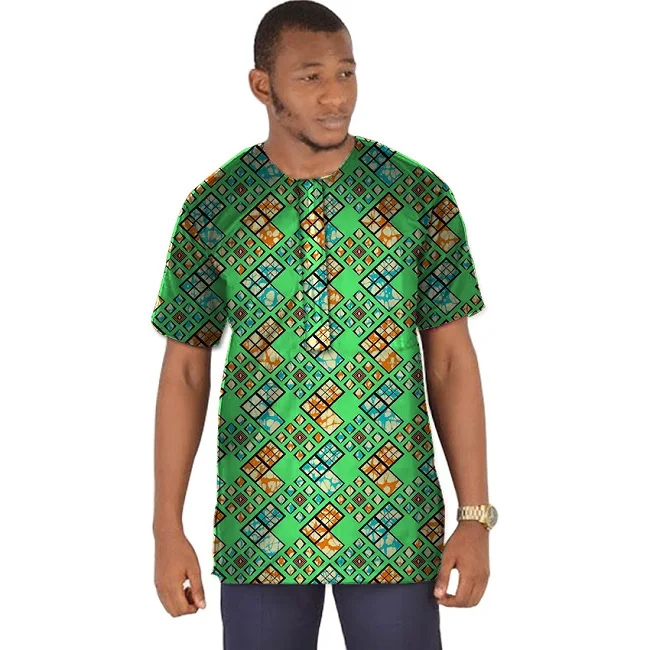 Dashiki Men Dress Tees African Clothes Fashion Print Short Sleeve Tops Man T shirt Africa Style Design Dance Festive Costume |