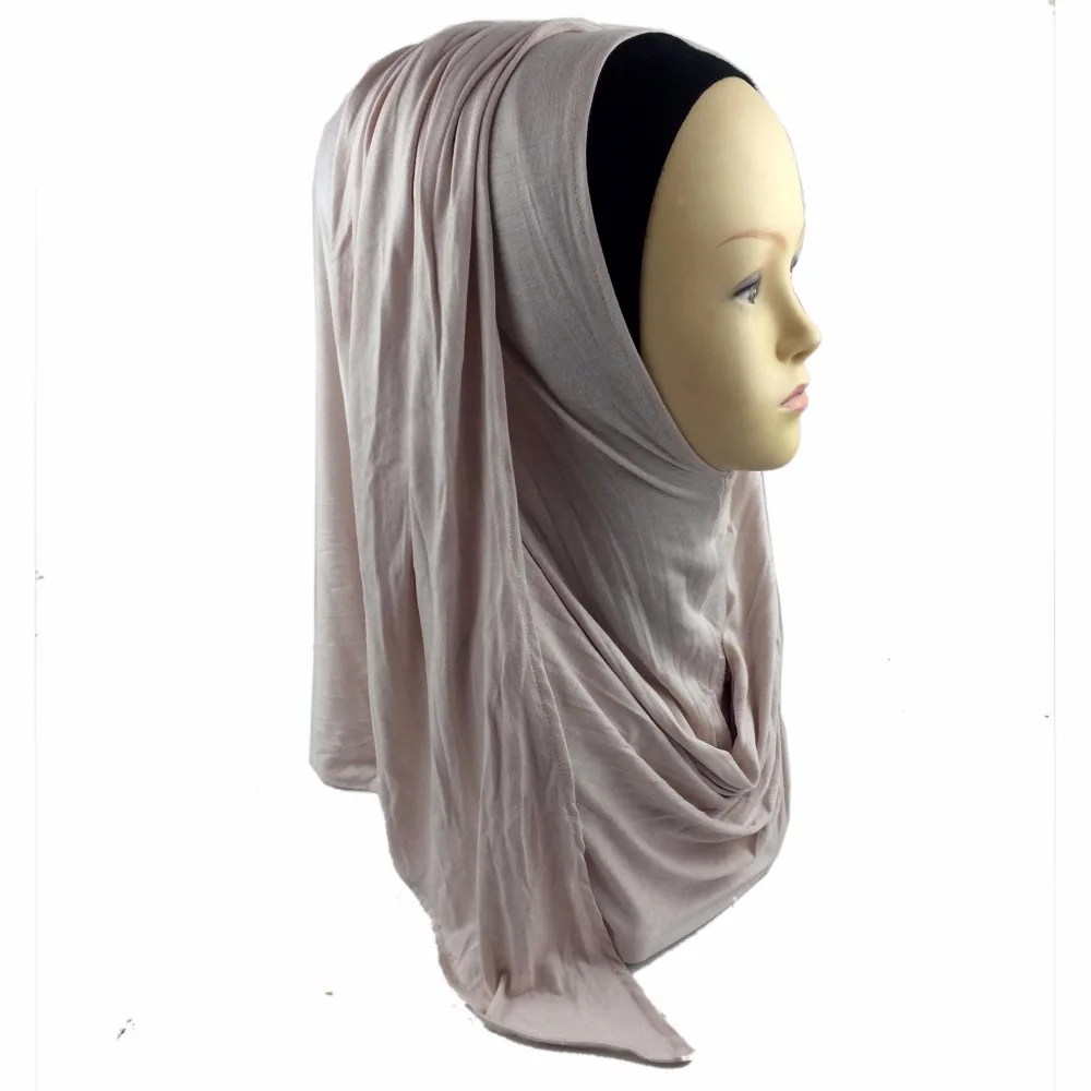 Трикотажная шаль Хиджаб без шнуровки шали простые amira hijabs шарф из хлопкового