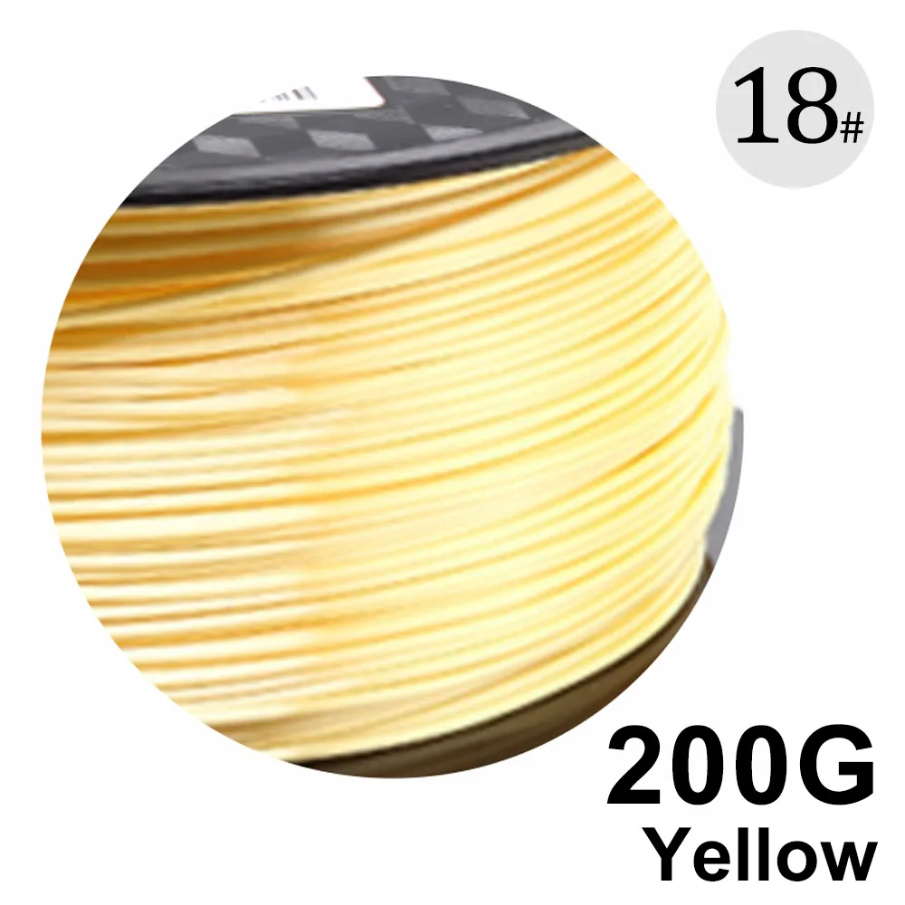 Yellow Noulei 200 г 3D принтер нить блестящая Pla 1,75 мм шелковистый насыщенный блеск 24 цвета 3D шелковая печать материал - Цвет: Yellow