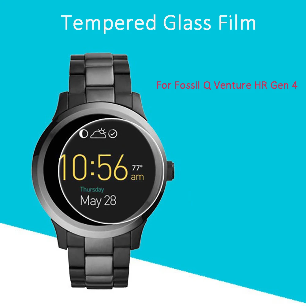 2.5D 9H прозрачное закаленное стекло Защита экрана для Fossil Q Venture HR Gen 4 устойчивая к