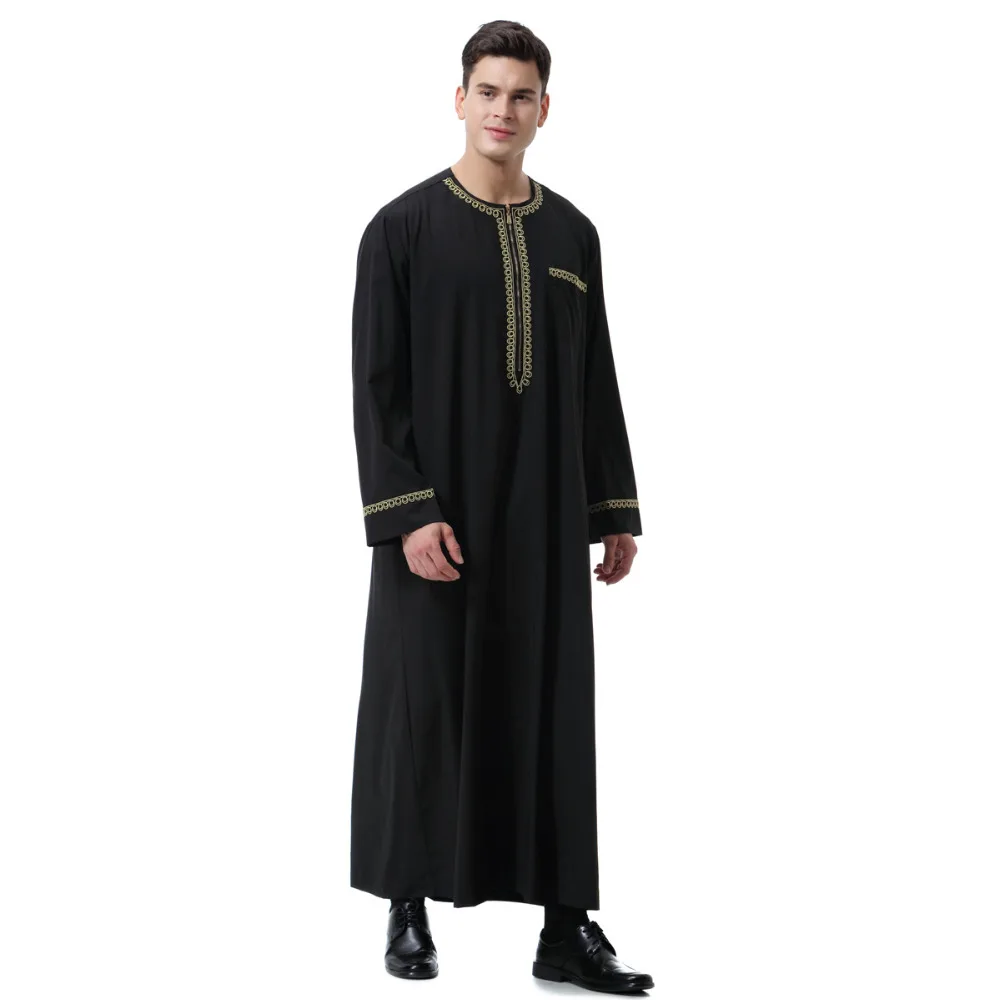 Мусульманские мужчины Jubba tobe Abaya формальное платье Ближний Восток мусулман Homme Jubah