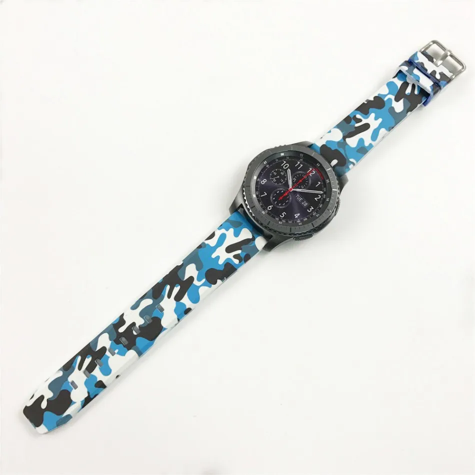 Армейский ремешок для часов Xiaomi Huami AMAZFIT Pace Stratos 2 2S Pebble Time 22 мм камуфляжный