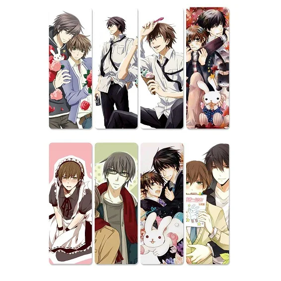 Style 3 8 шт. Sekai ichi Hatsukoi аниме маркеры водонепроницаемый прозрачный ПВХ пластиковая Закладка красивые маркеры для книг подарок - Цвет: Style 3