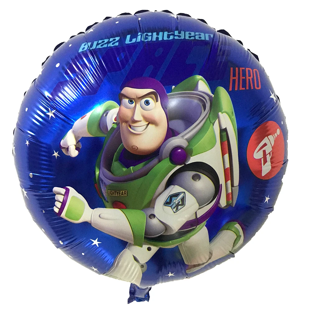 50 шт 18 дюймовые шарики Buzz Lightyear Hudi ковбойские круглые из алюминиевой фольги
