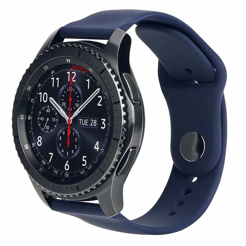 Классический резиновый ремешок для samsung Gear s3 22 мм силиконовый часов huami amazfit pace 1 2